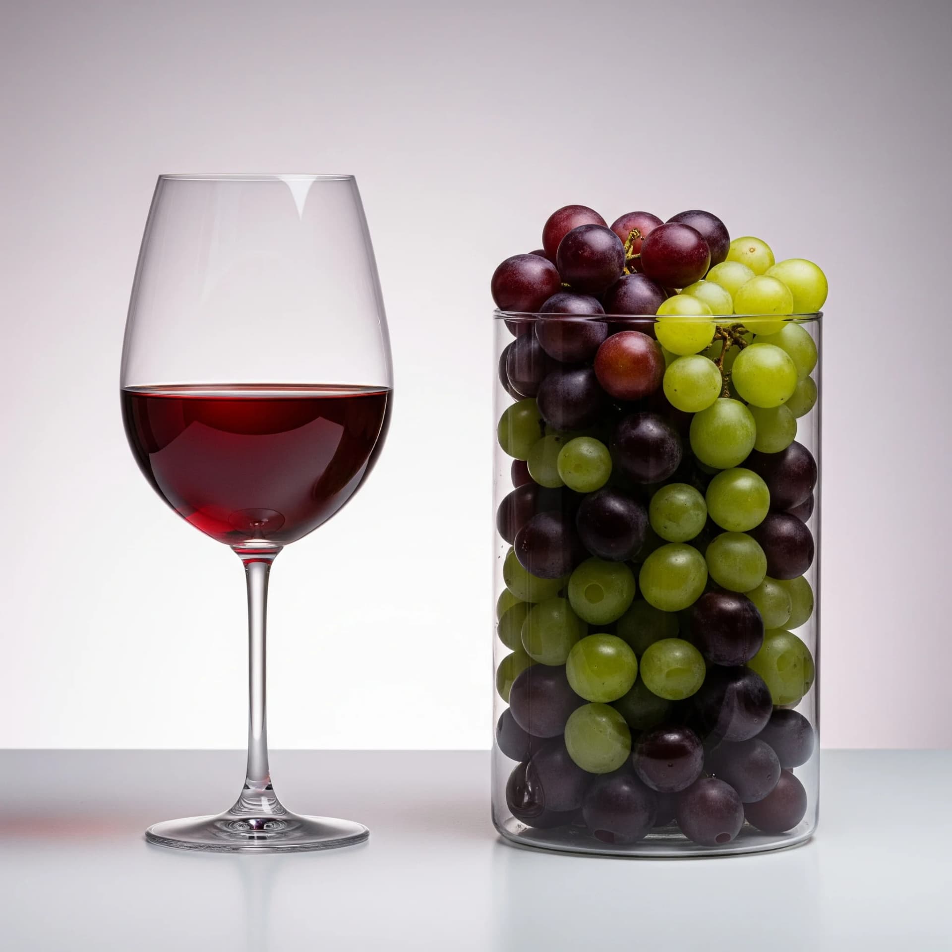 A imagem simboliza a Caracterização de Conteúdo Fenólico. A taça de vinho e as uvas representam a origem e a complexidade dos compostos analisados. Este serviço utiliza técnicas avançadas, como A-TEEM®, para determinar a concentração de polifenóis, assegurando a autenticidade e a excelência de uvas e vinhos.